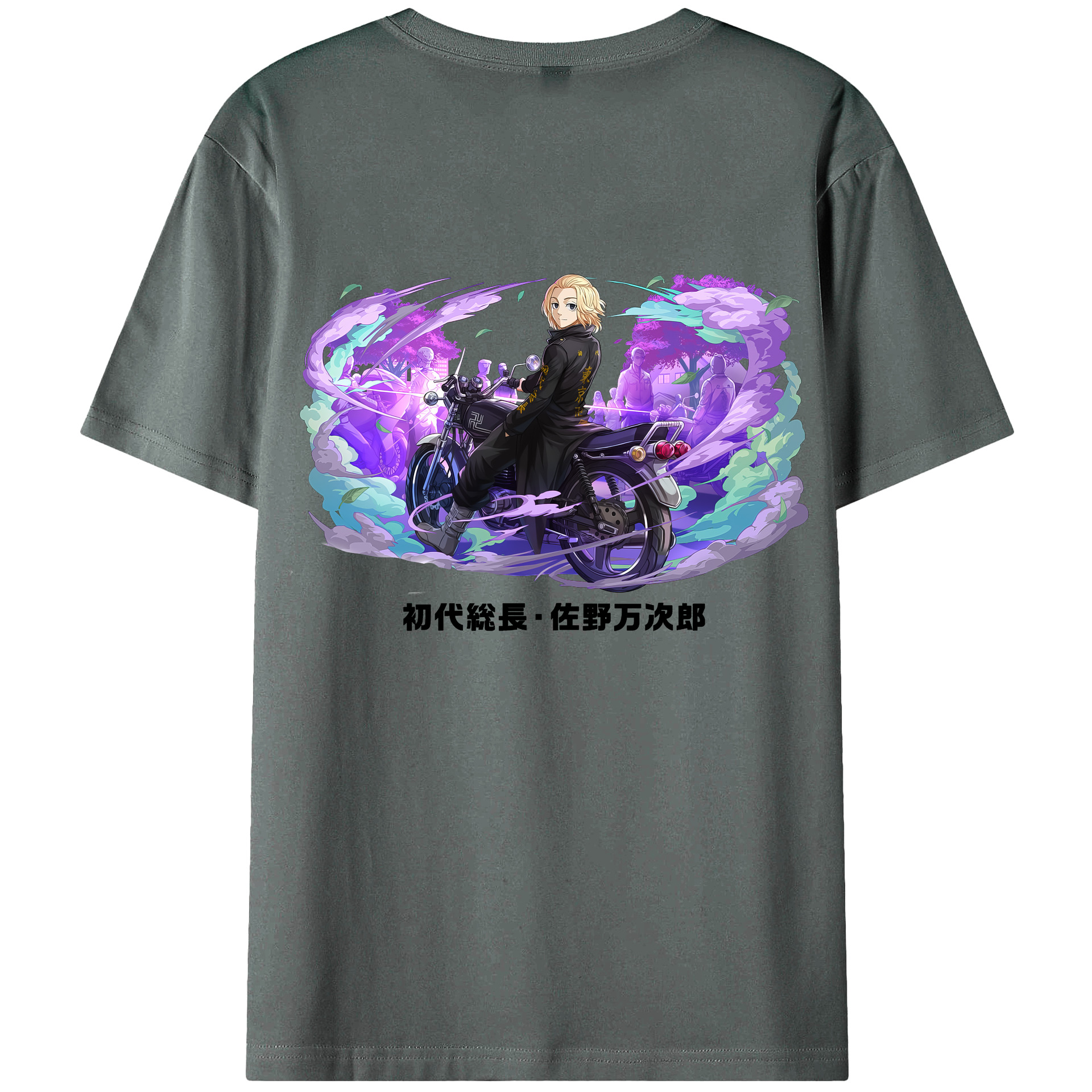 （画像用） 東京リベンジャーズ Tokyo Revengers 綿100％ メンズ半袖Tシャツ（バックプリント） 通気性